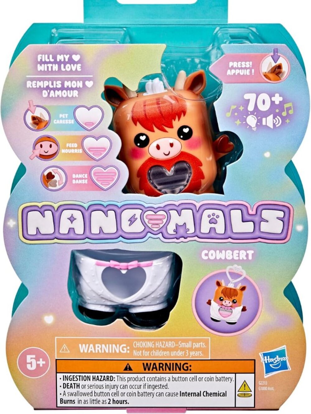 Hasbro Nano-Mals Cowbert the Highland Cow Electronic Fidget Pet